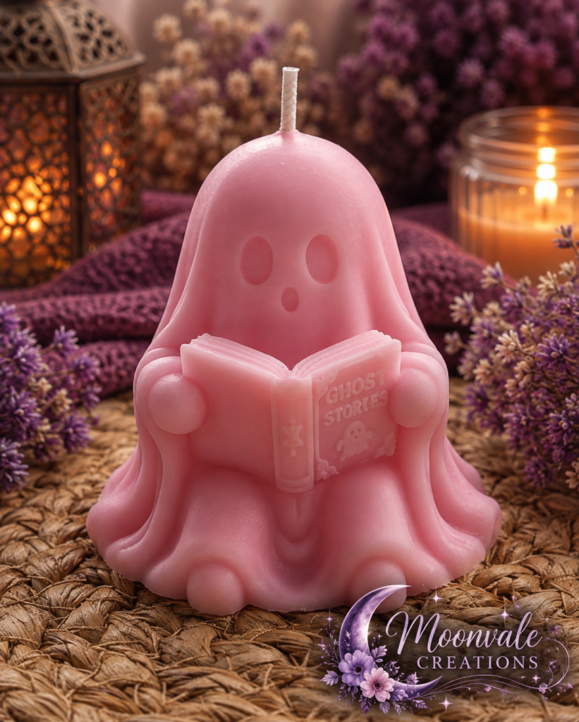 A ghostly tale candle